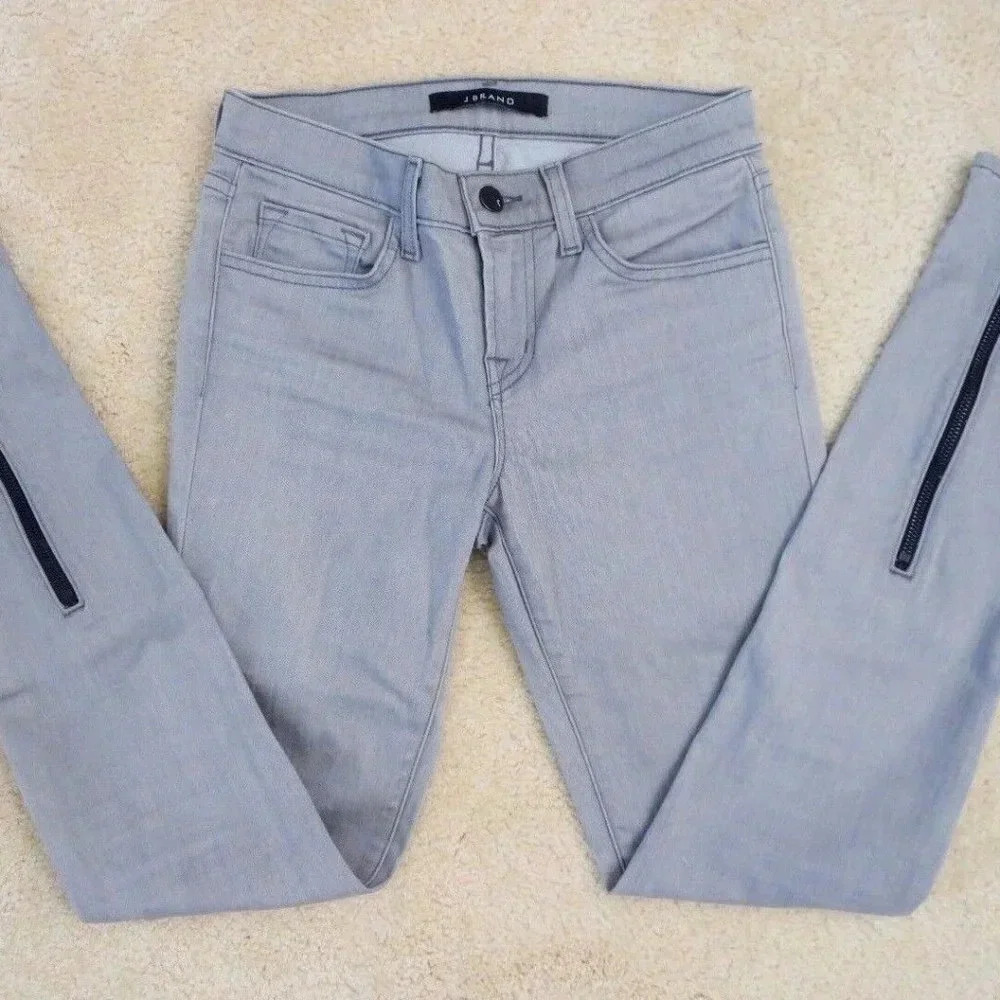 NEW J Brand Solitude Skinny Jeans Size 24 Gray